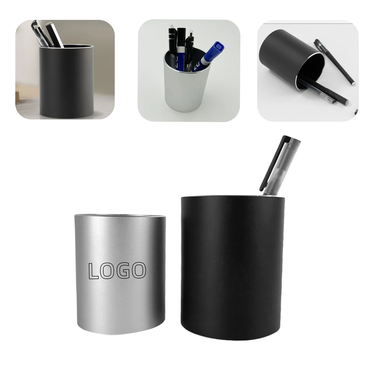 Metallic Pencil Container and Office Organizer 1