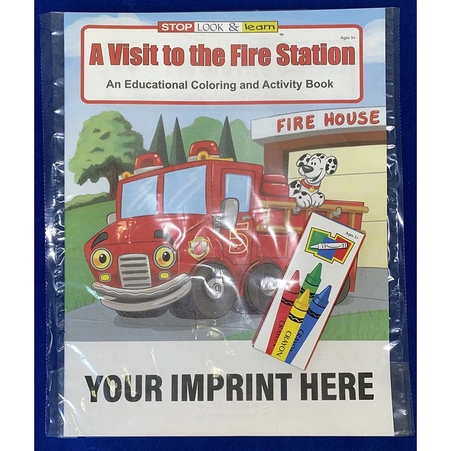COLORING SET - A Visit to the Fire Station Coloring Book Fun Pack 1
