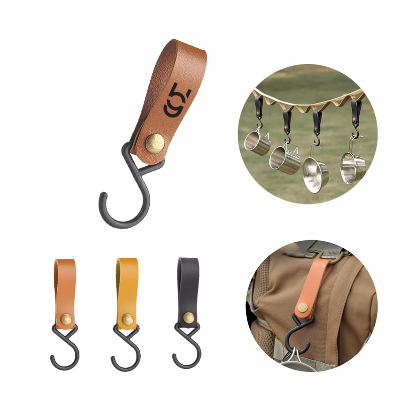 Portable S-type Leather Storage Hook