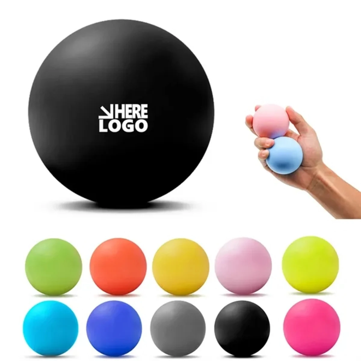 Silicone Solid Yoga Massage Fascia Ball 1