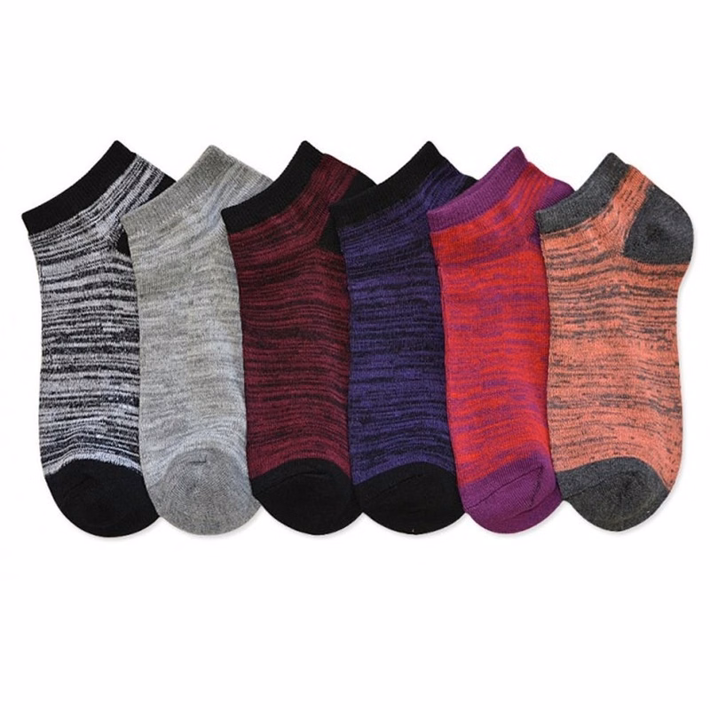 Women's Low-Cut Socks - 6 Marled Colors Size 9-11