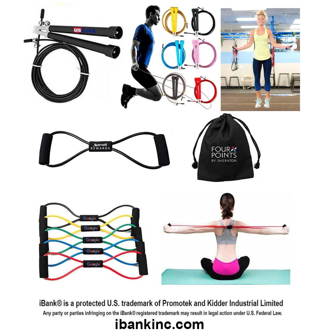 iBank ® Fitness Resistance Band + Jump Rope 1