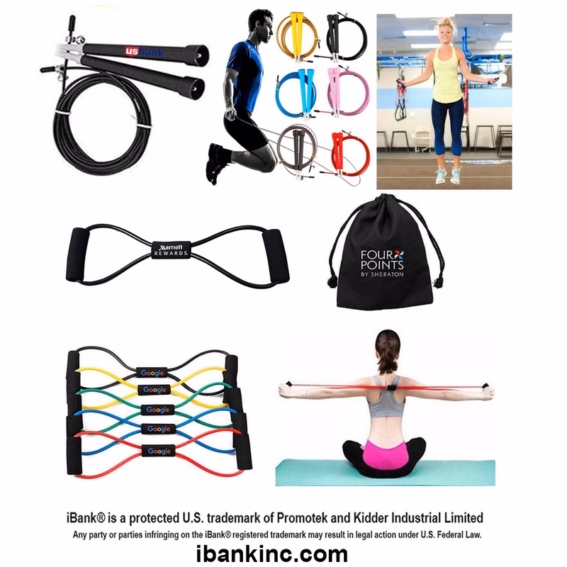 iBank ® Fitness Resistance Band + Jump Rope
