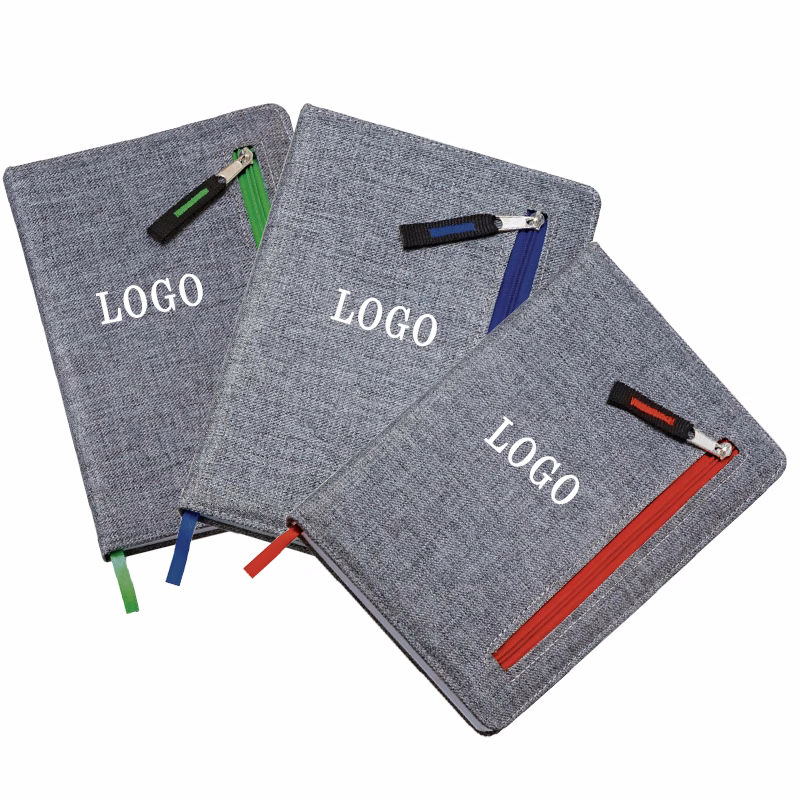 Notebook with Zippered Pocket