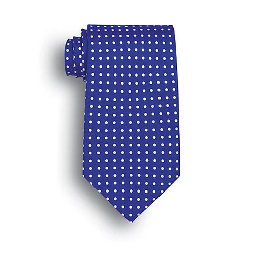 Royal Blue Newport Polka Dot Wet Dyed Silk Tie 1