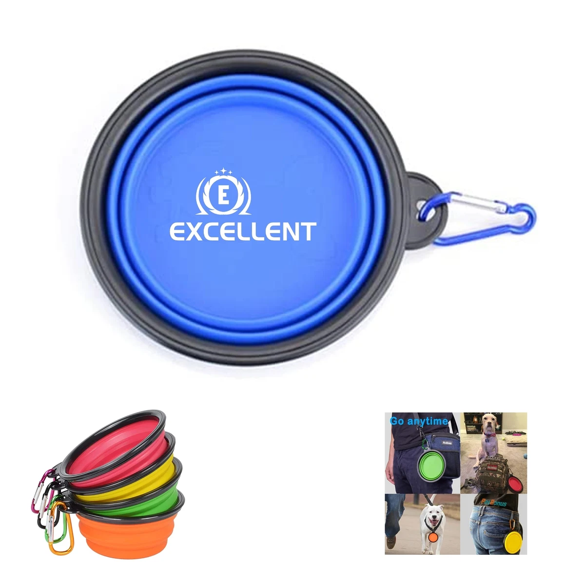 Multicolor Collapsible Pet Bowl 1
