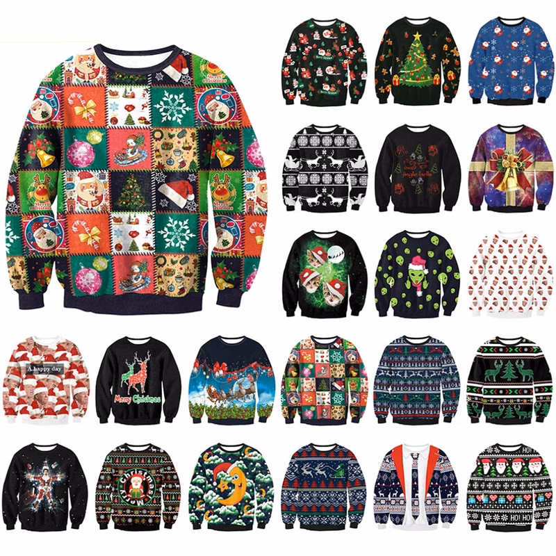Sweatshirt 3D Digital Print Crewneck Pullover Sweater