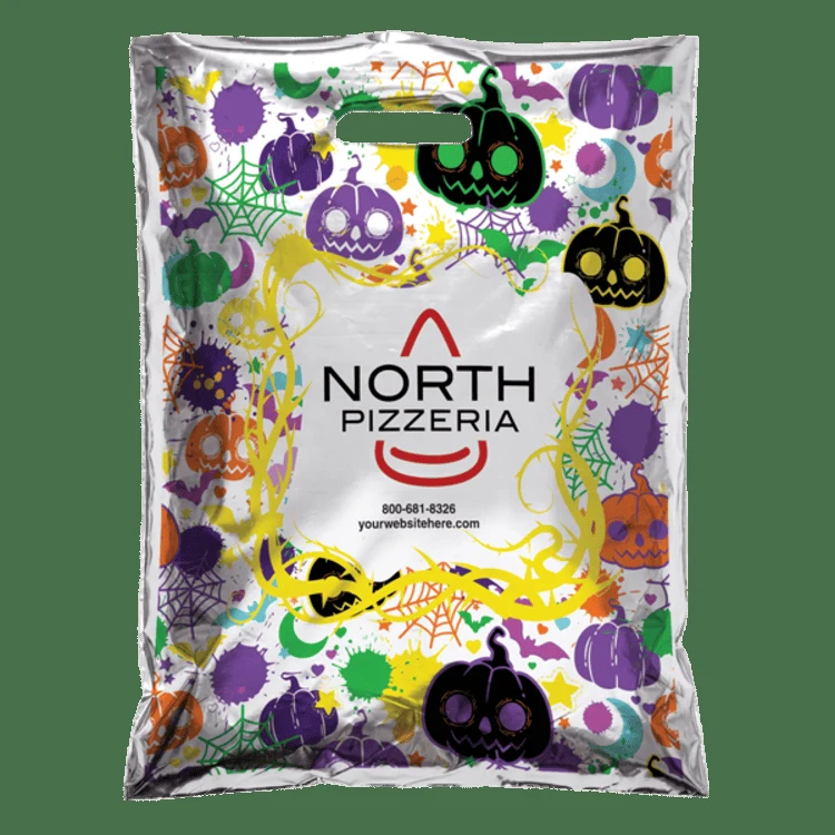 Full Color 2-Sided Reflective Silver Plastic Bag (12" x 15") 1