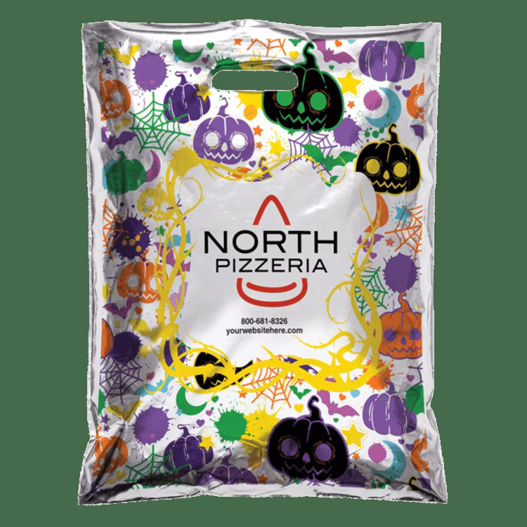 Full Color 2-Sided Reflective Silver Plastic Bag (12" x 15")