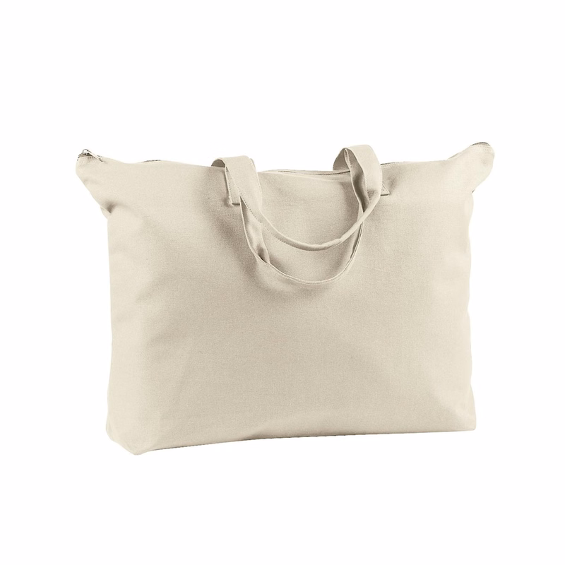 Canvas Zippered Book Tote - BE009