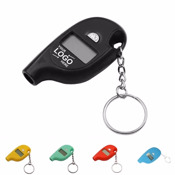 Custom ABS Tire Pressure Gauge with Keychain — Automotive Professional Tool