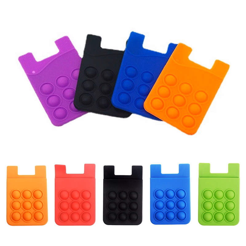 Push Pop Bubble Silione Phone Card Sleeve