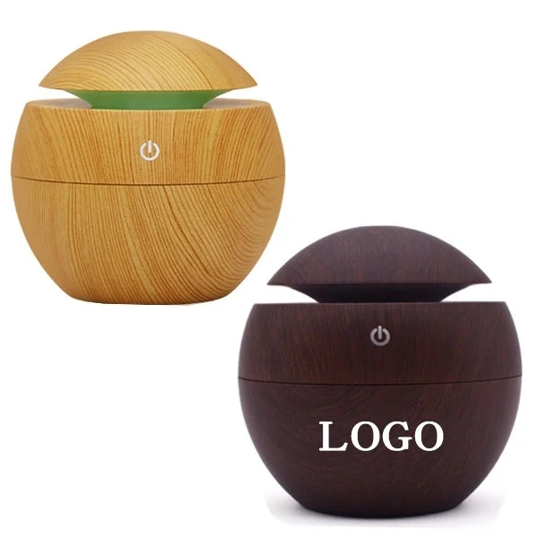 USB Wood Grain LED Lights Air Humidifier 1