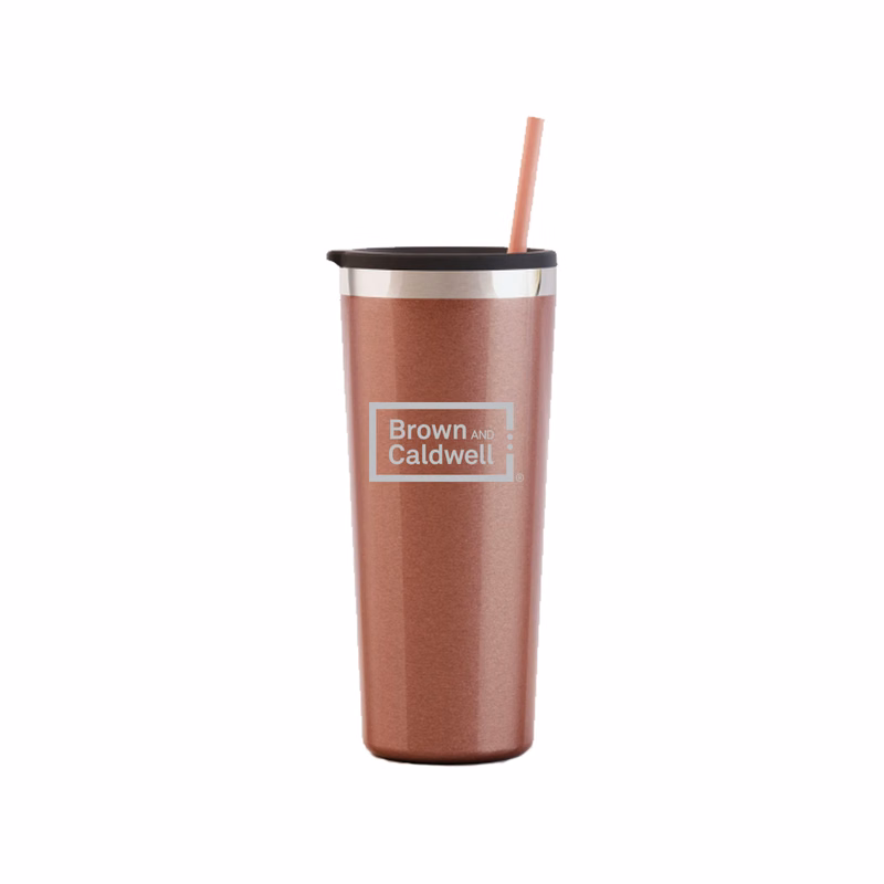 22 Oz. Maars Rosegold Roadie Tumbler w/Straw