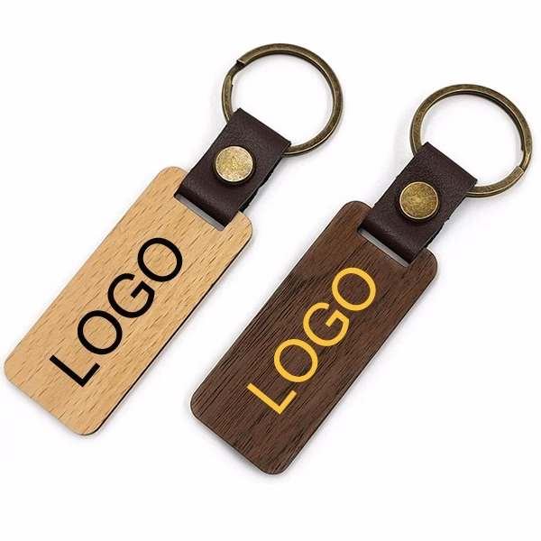 Engraved Wood Key Chain