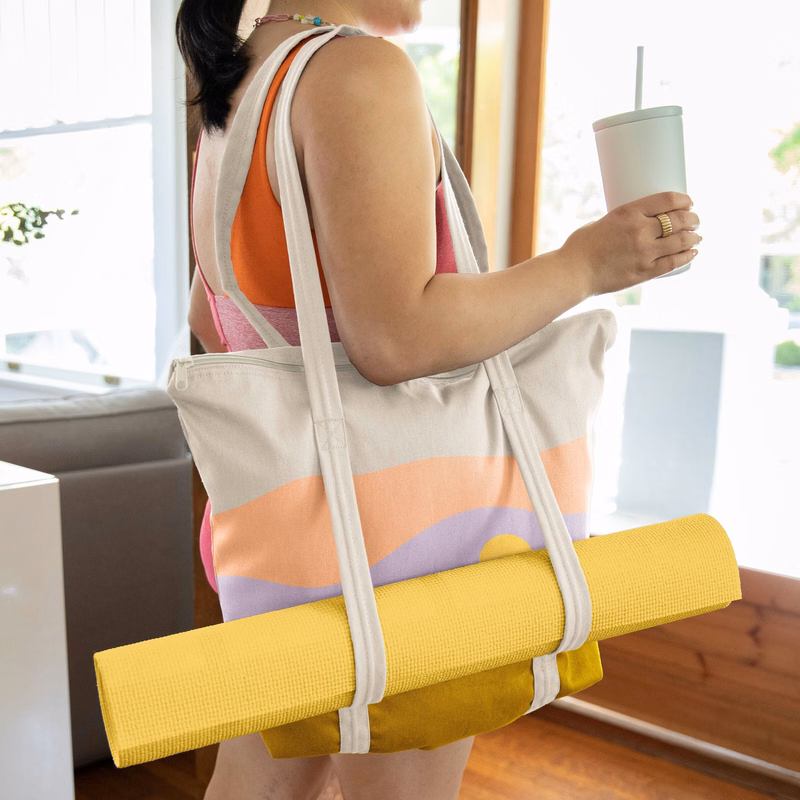 TWINKLES EVEN MORE YOGA TOTE - NATURAL CANVAS
