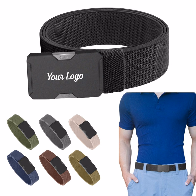 Adjustable Elastic Waist Belt with Alloy Buckle
