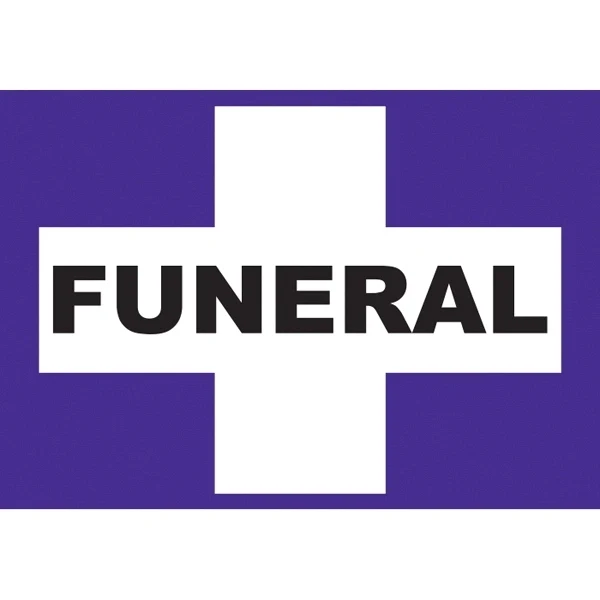 Funeral Cross Car Flags - Purple & White 1