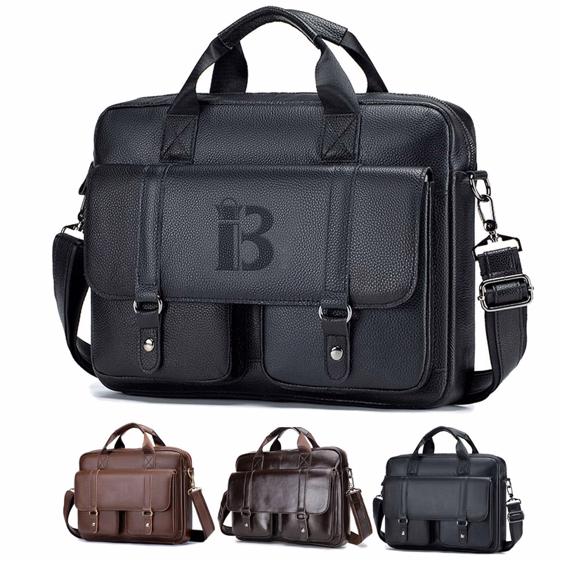 Genuine Leather Laptop Tote Bag
