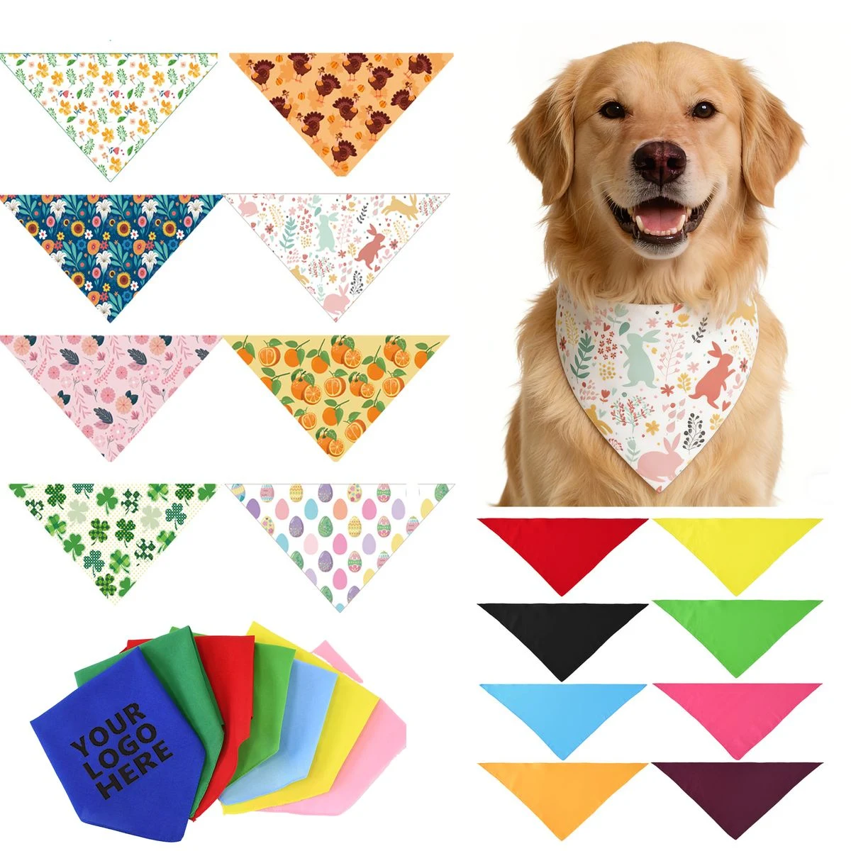 Fully Customizable Sublimation Process Pet Cotton Bandana 1