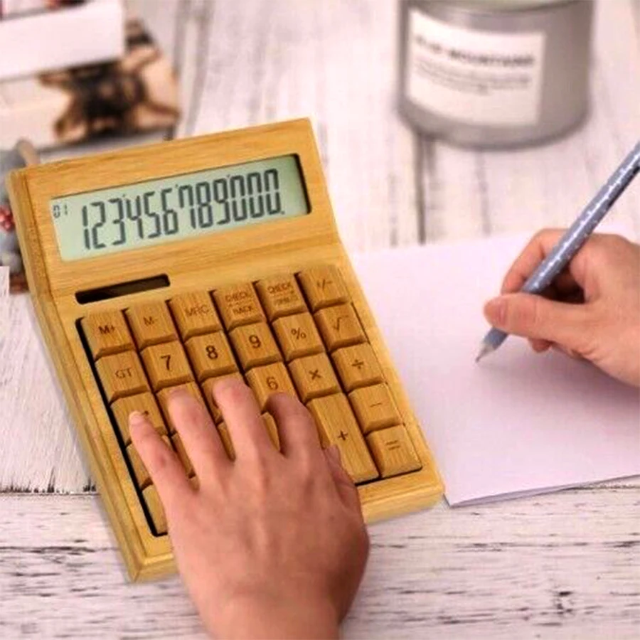 Ecocalc Bamboo Office Calculator 1