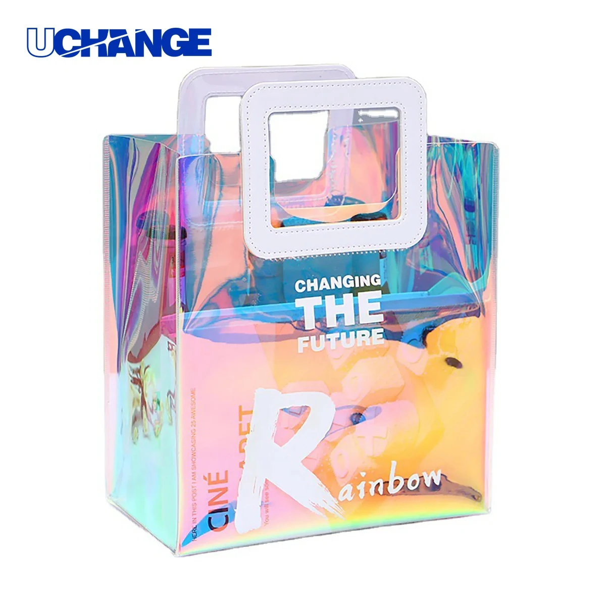 Iridescent Clear Gift Tote Bag 1