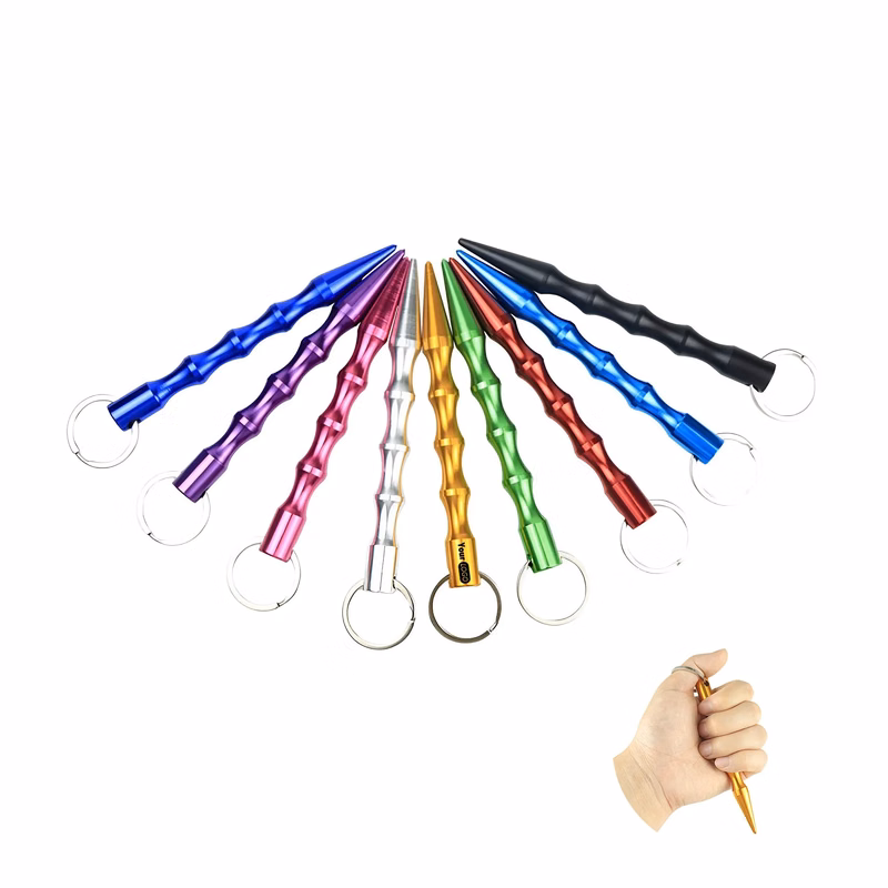 Aluminum Women's Self-Defense Pen Shaped Stick Keychain