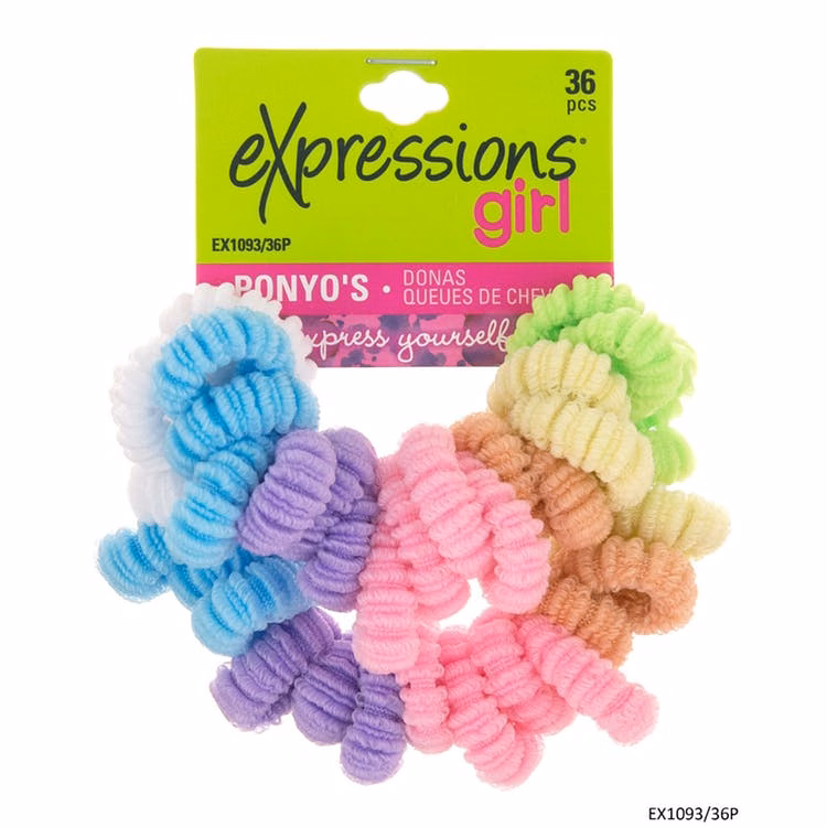 Ponytail Holders - 36 Pack Pastel