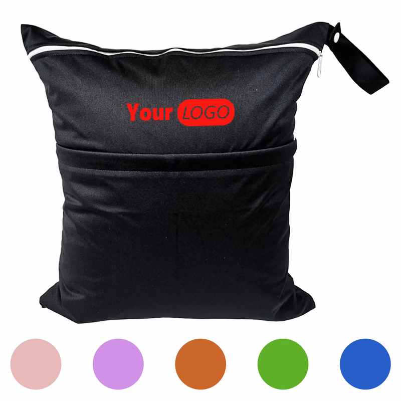 Other Fabric Solid Color Diaper Bag With Double Zippers ?C Easy Access And Durability