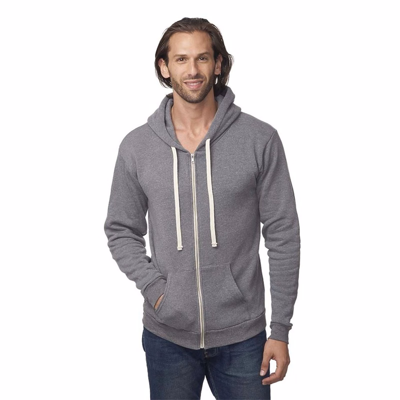 USA Made Unisex Organic RPET Fleece Zip Hoodie
