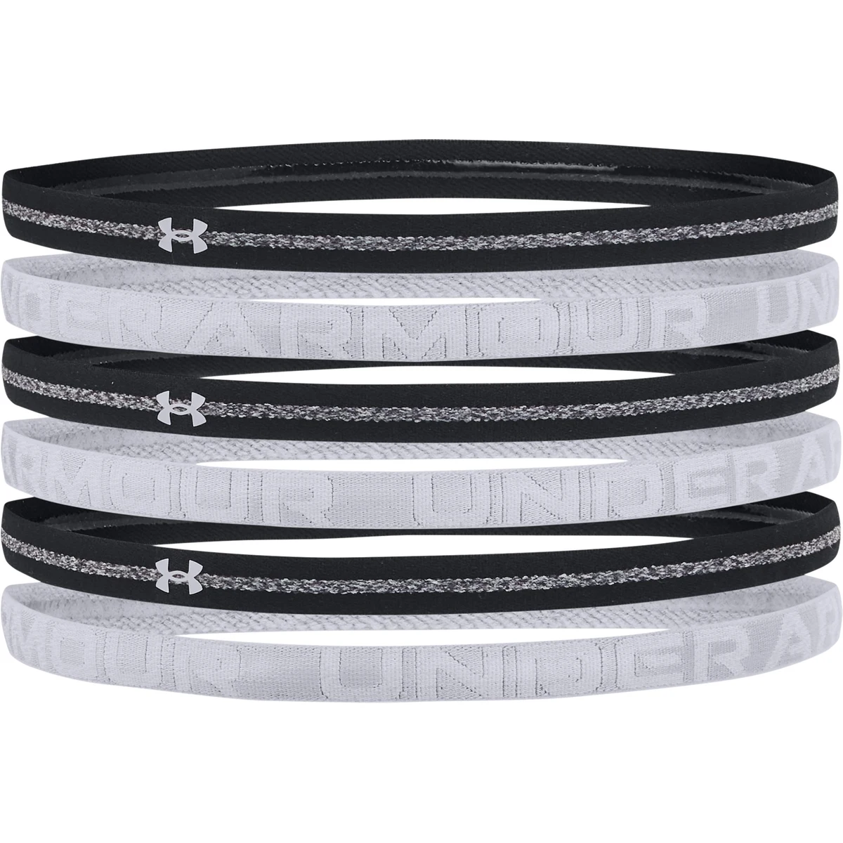 UA Heathered Mini Women's 6 Pack Headbands 1