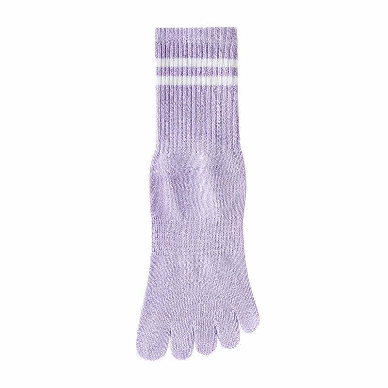 Anti-slip Mid Tube Five Toe Pilates Yoga Socks