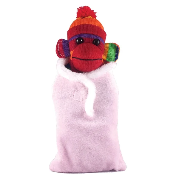 Rainbow Sock Monkey (Plush) in Baby Sleep Bag Stuffed Animal 1