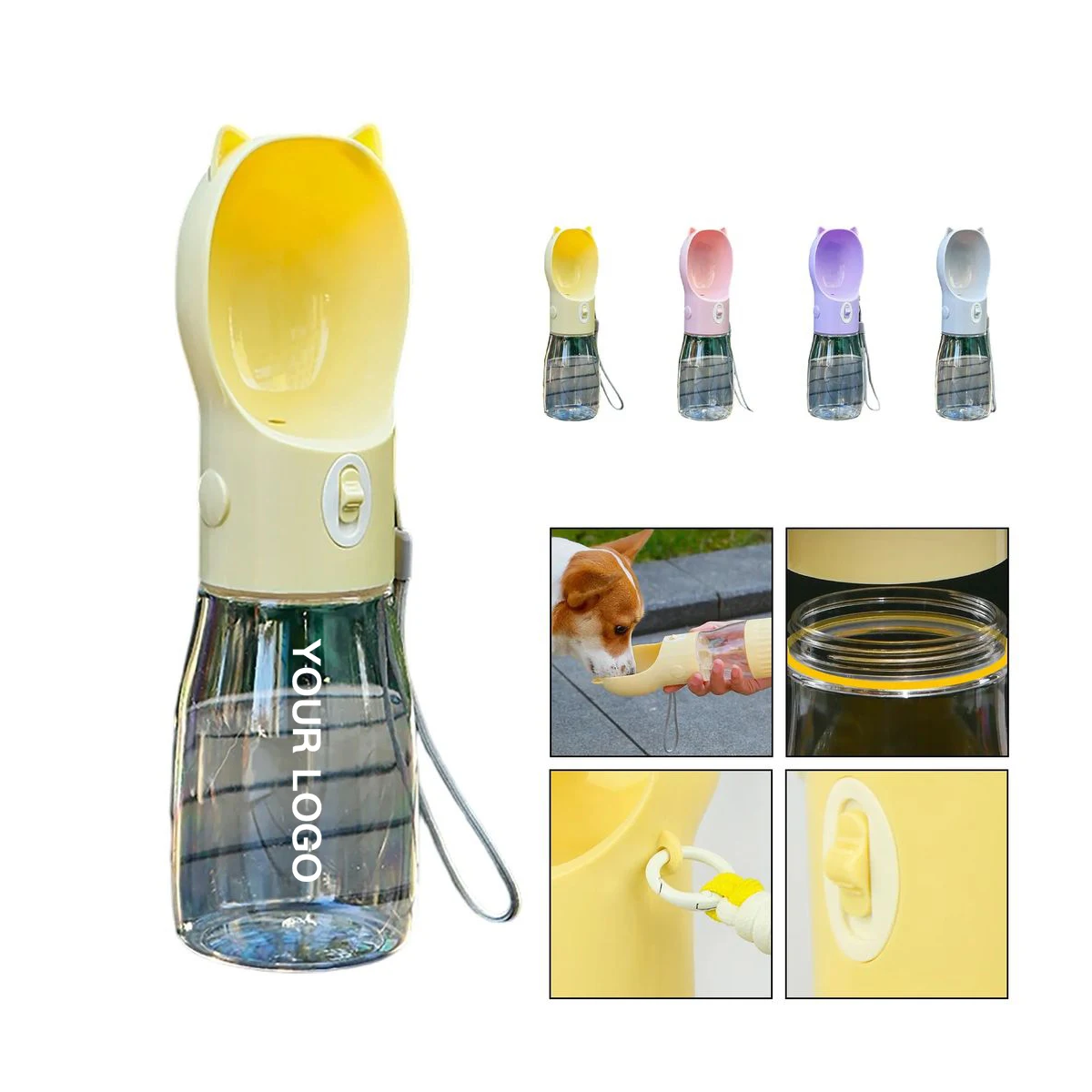 BPA Free Dog Water Bottle with Drinking Cup 1