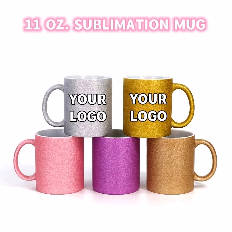 11 oz Full Color Sublimation Sparkly Ceramic Mug