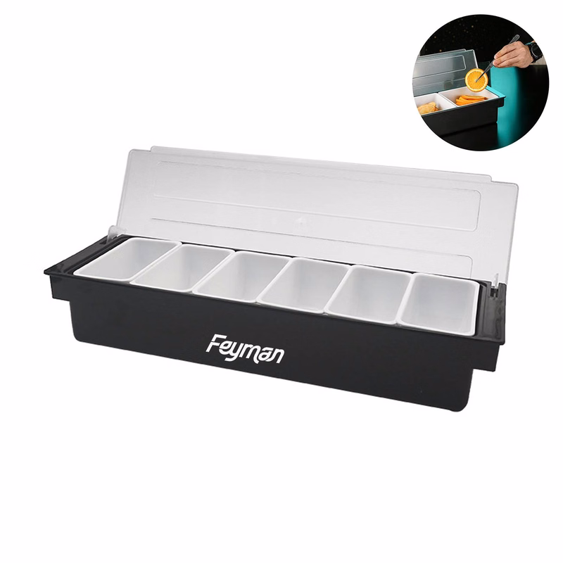 Detachable Plastic Bar Fruit Caddy w/ Lid