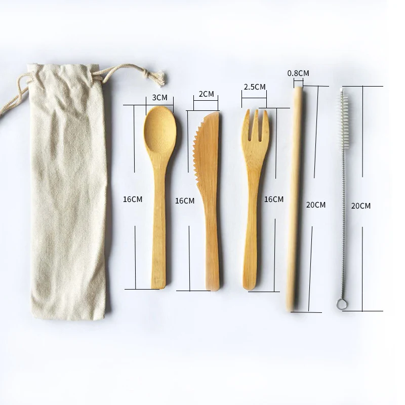 Bamboo Utensils / Travel Cutlery Set 1