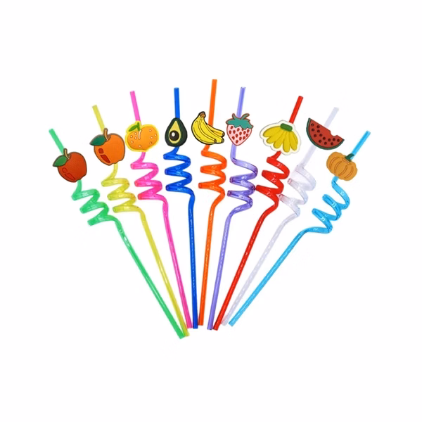 Custom Silicone Decorative Party Straws — Full-Color Set for Events & Corporate Celebrations
