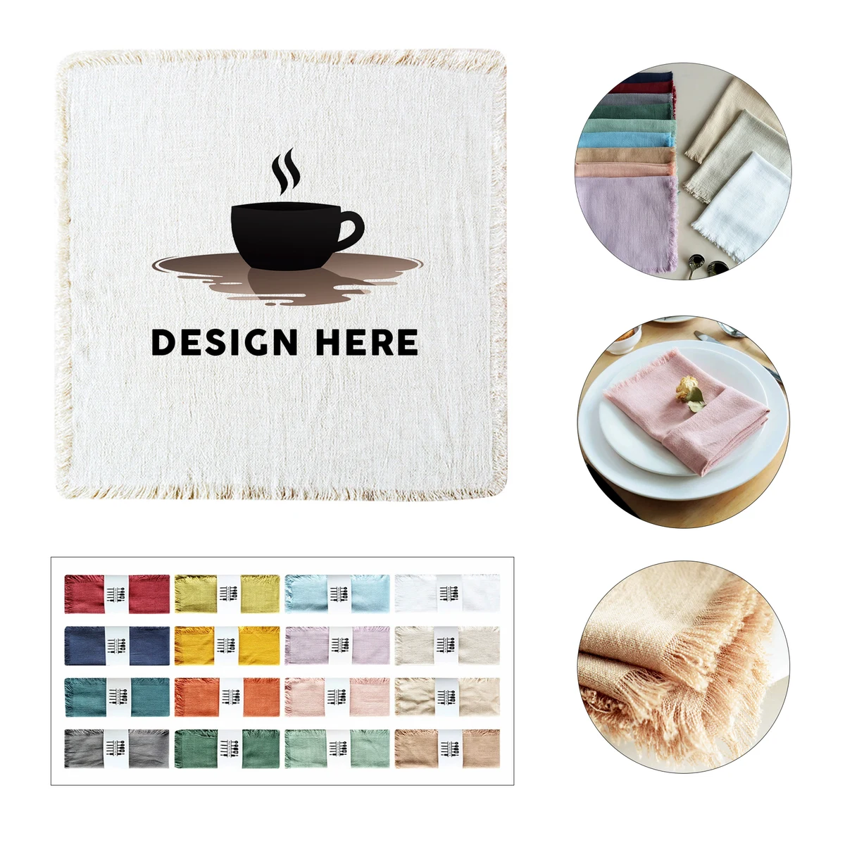Cotton Linen Fringe Napkin 1