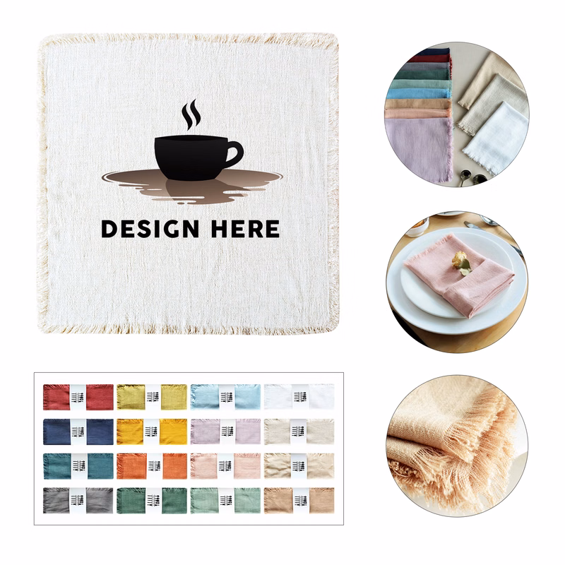 Cotton Linen Fringe Napkin