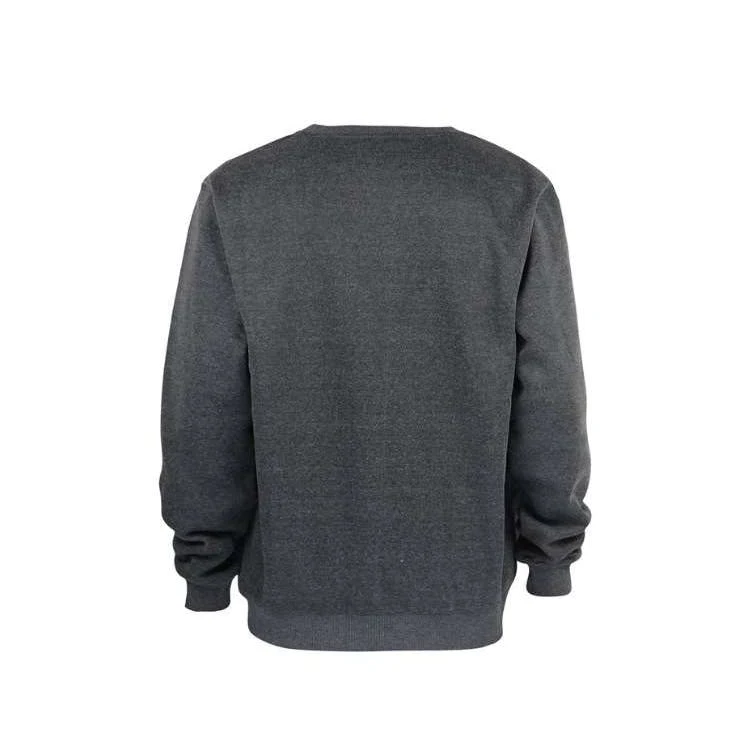 Men's Fleece Crew Neck Sweatshirts - Size Medium Dark Gray, custom hoodie or sweatshirt with logo imprint 1