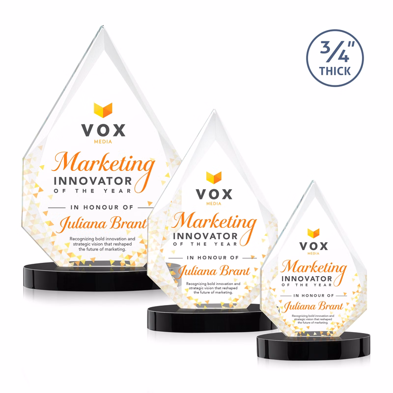 Hawthorne VividPrint™ Award on Alberton Base - Black