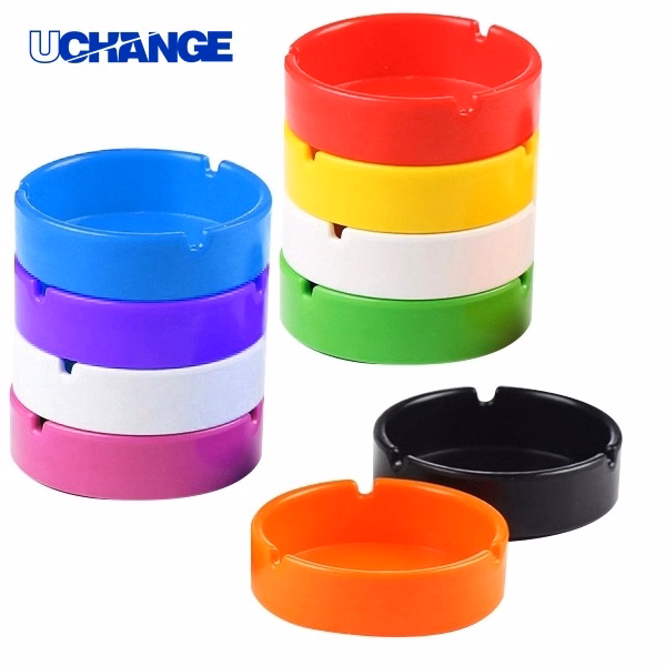 Round Silicone Ashtray Heat-Resistant Smoking Accessory for Indoor & Outdoor Use