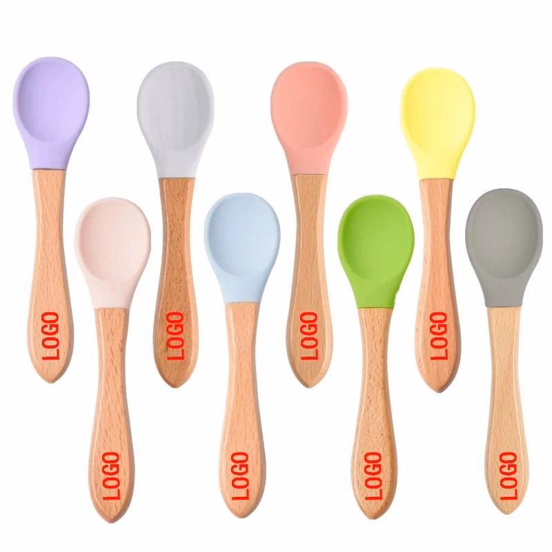 Baby Silicone Bamboo Spoon