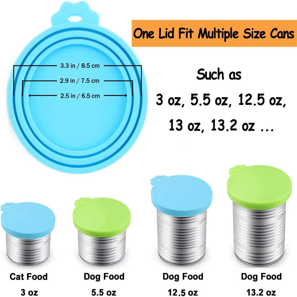 One Silicone lid fit multiple size cans 1