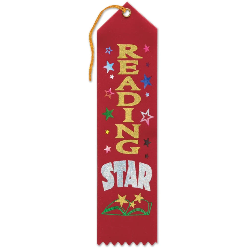 Reading Star Award Ribbons - Red 1