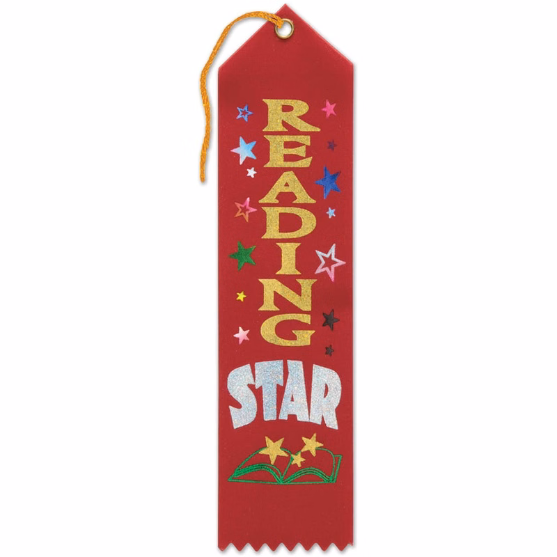 Reading Star Award Ribbons - Red