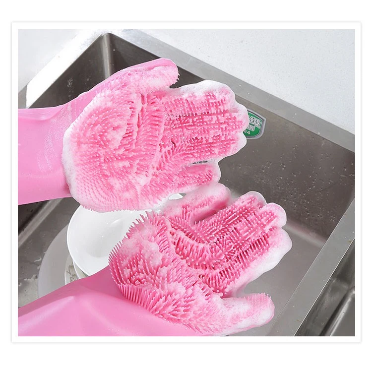 Reusable Silicone Dishwashing Gloves 1