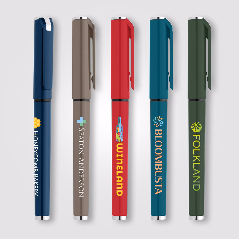 Islander Recycled Plastic Monochrome Gel Grip Pen