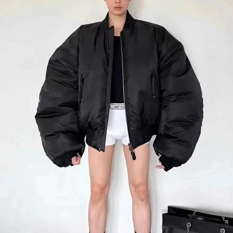 Custom Thick Puffer Bomber Jacket 1